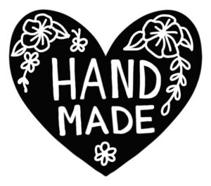 GRAPHIC Hand made Stamp heart